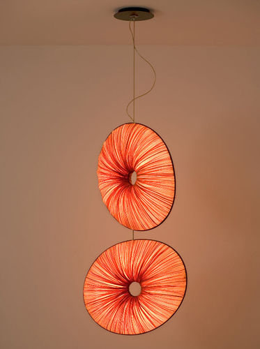 Pendant lamp - JEWEL : GAIL 2 - Aqua Creations - stainless steel / silk / original design