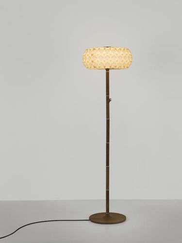 Floor-standing lamp - 96 MOLECULES TALL - Aqua Creations - wooden / paper / contemporary