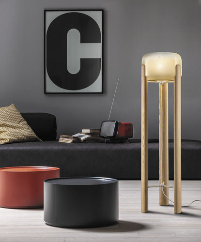 Floor-standing lamp - SATA - Vistosi - blown glass / wooden / contemporary