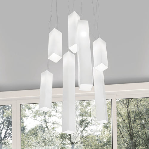 Pendant lamp - TUBES - Vistosi - blown glass / contemporary / corded