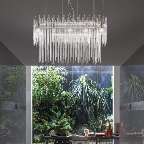 Contemporary chandelier - DIADEMA - Vistosi - glass / metal / 8 light
