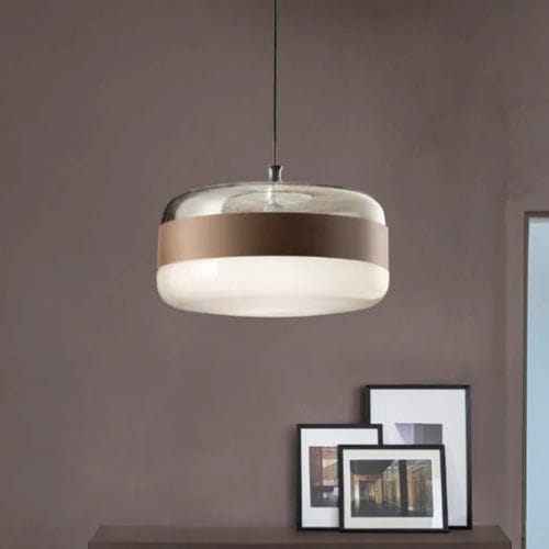Pendant lamp - FUTURA - Vistosi - metal / blown glass / crystal