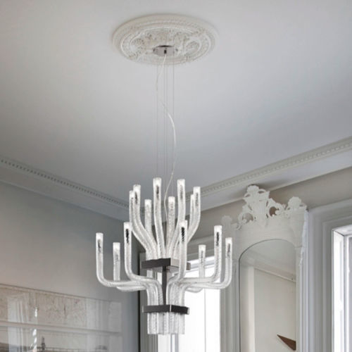 Original design chandelier - STARDUST - Vistosi - crystal / blown glass / metal