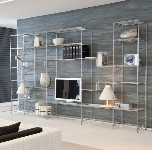 Contemporary shelf - Pircher Oberland - chromed metal