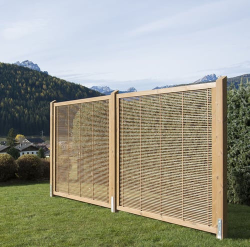 Fence with bars - MISTRAL  - Pircher Oberland - garden / pine / contemporary