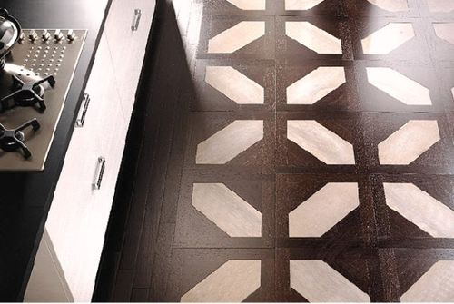 Solid parquet floor - SOPHIE - DARK WENGE - PARQUET IN - varnished / glued / marble inlaid