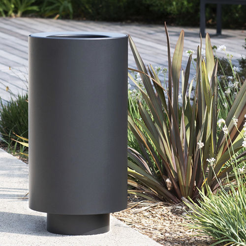 Steel trash can - LILAS - AREA - aluminum / outdoor / recycling