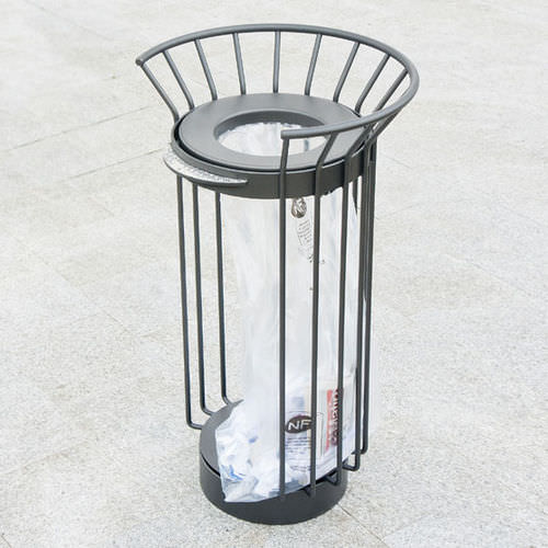 Aluminum trash can - TULIPE  - AREA - single / contemporary / public