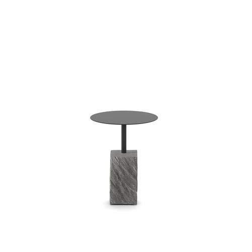 Contemporary side table - Rocks 30 - arrmet - painted steel / painted steel base / round