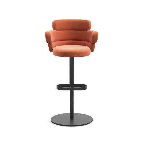 Contemporary bar chair - DAM XL ST-S-A - arrmet - indoor / fabric / leather