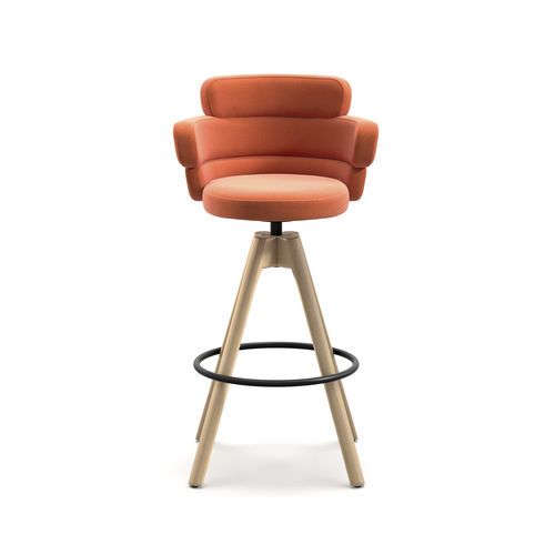 Contemporary bar chair - DAM XL ST-SW - arrmet - indoor / fabric / leather