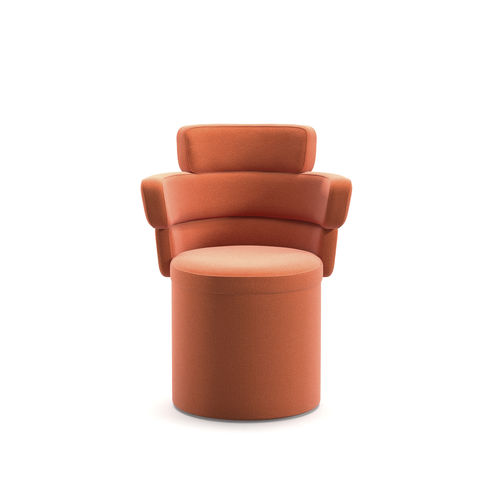Contemporary chair - DAM XL TUB - arrmet - indoor / fabric / leather