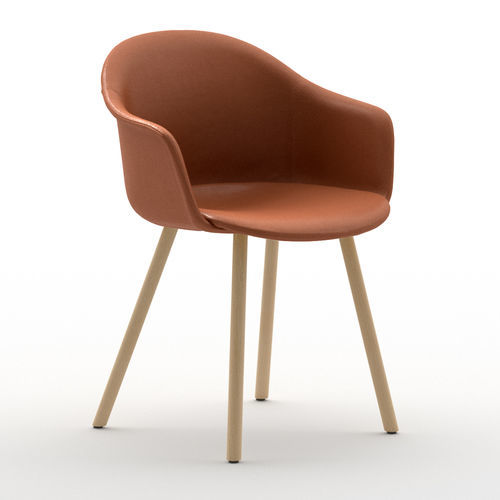 Contemporary chair - Máni Armshell 4WL - arrmet - indoor / fabric / leather