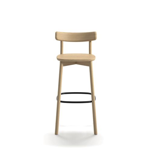 Contemporary bar stool - FONDINA ST - arrmet - ash / ash base / 4-legged