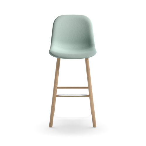 Contemporary bar chair - Máni ST 4WL - arrmet - indoor / fabric / leather