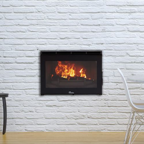 Wood-burning fireplace - INDIA - Lacunza - built-in / Single-sided / closed hearth