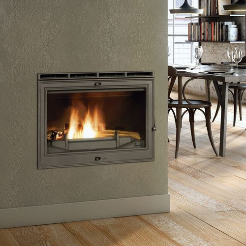 Wood-burning fireplace - RE 700 - Lacunza - built-in / Single-sided / closed hearth