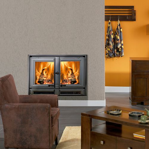Wood-burning fireplace - ANDREA - Lacunza - built-in / Single-sided / closed hearth