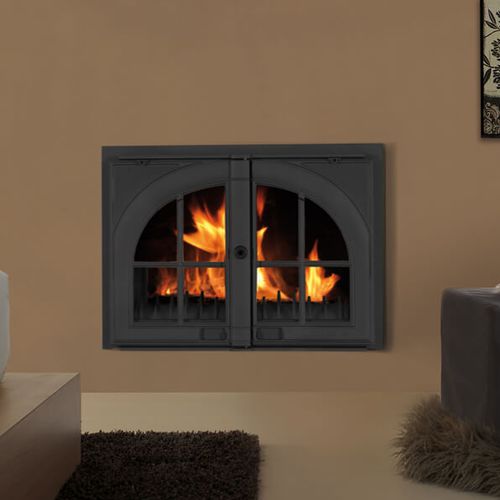 Wood-burning fireplace - SARA - Lacunza - built-in / Single-sided / closed hearth