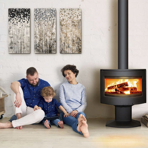 Wood heating stove - TARBES - Lacunza - 12 kW / 6 kW / contemporary
