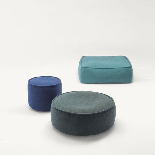 Contemporary pouf - FLOAT - PAOLA LENTI - fabric / round / rectangular