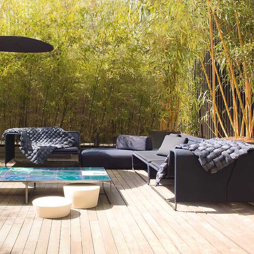Modular sofa - ISLAND - PAOLA LENTI - contemporary / garden / fabric