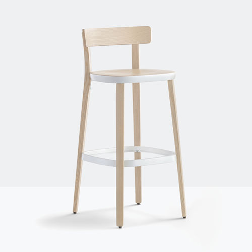 Contemporary bar chair - FOLK 2937 - PEDRALI - indoor / plywood / cast aluminum