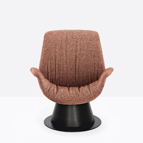 Contemporary lounge chair - ILA 2021 - PEDRALI - fabric / steel / brown