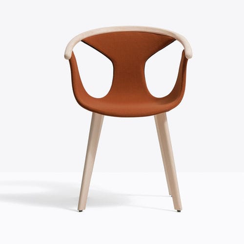Contemporary chair - FOX 3723 - PEDRALI - indoor / fabric / oak