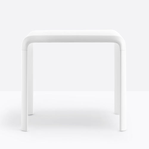 Contemporary table - SNOW 301 - PEDRALI - polypropylene / cast aluminum base / square