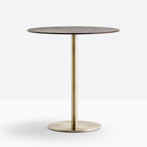 Contemporary bistro table INOX 44004401 PEDRALI oak / wood