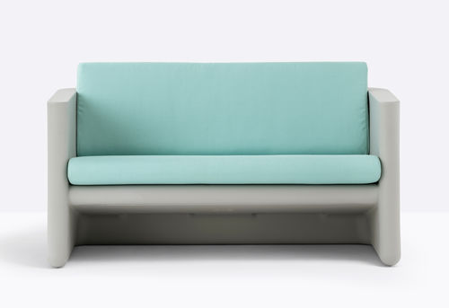 Contemporary sofa - SUNSET 626 - PEDRALI - outdoor / water-resistant fabric / tablet
