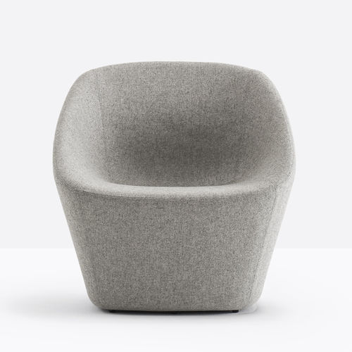 Contemporary armchair - LOG 366 - PEDRALI - synthetic leather / fabric / green