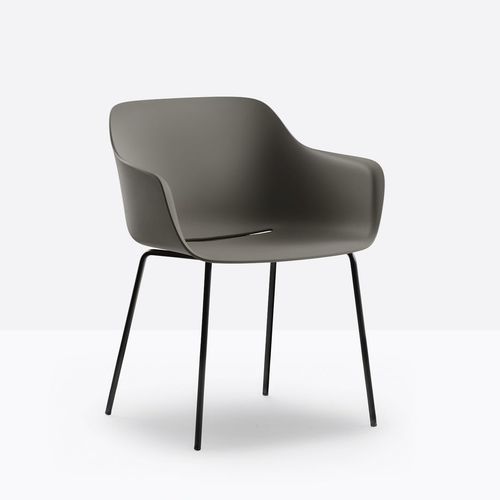Contemporary chair - babila xl 2734R - PEDRALI - indoor / polypropylene / steel base