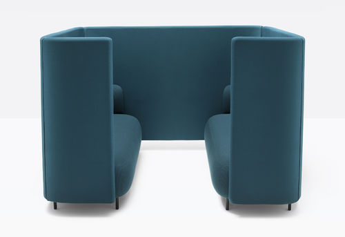 Acoustic privacy office space - Buddyhub - PEDRALI - for meeting / fabric / aluminum