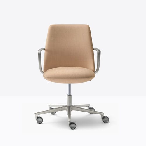 Contemporary office chair - Elinor - PEDRALI - indoor / fabric / aluminum base