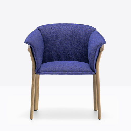 Contemporary chair - Lamorisse - PEDRALI - indoor / leather / ash base
