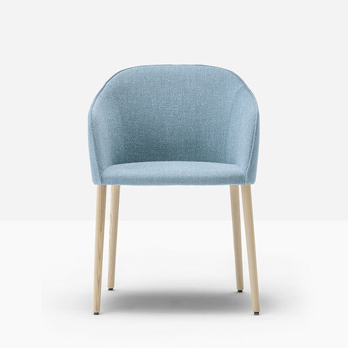Contemporary chair - laja 2 884/2 - PEDRALI - indoor / leather / fabric