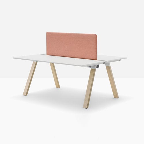 Workstation desk - arki-table ARK9W - PEDRALI - with post / 4 person ...