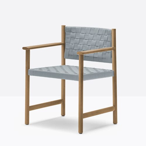 Contemporary chair - griante 3805 - PEDRALI - outdoor / polypropylene / teak base