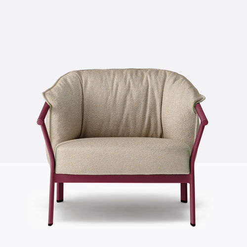 Contemporary armchair - lamorisse 3683 - PEDRALI - fabric / extruded aluminum / with removable cover