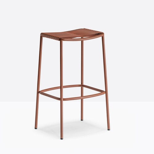 Contemporary bar stool - philía 3908 - PEDRALI - PVC / steel base / 4-legged