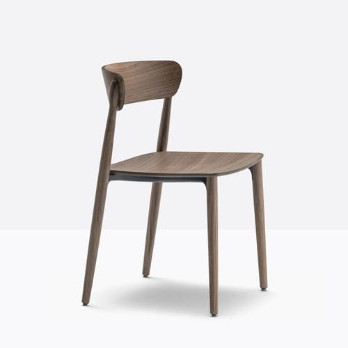 Contemporary chair - nemea 2820 - PEDRALI - indoor / walnut / ash