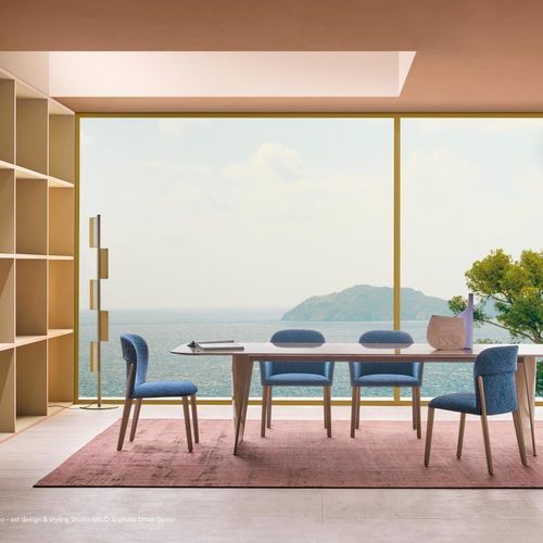 Organic design dining chair - OPALE 3780 - PEDRALI - for indoor use / leather / walnut
