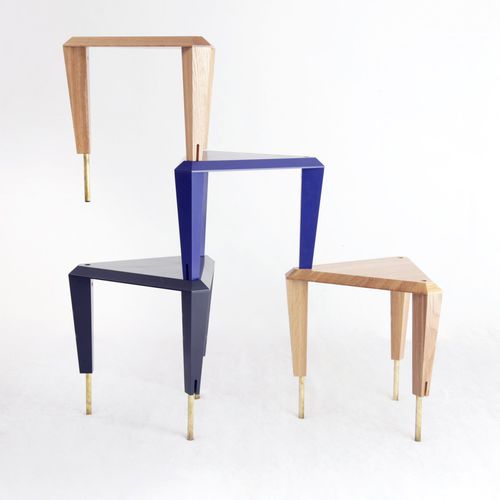 Modular shelf - ZIGGURAT - SMARIN - contemporary / oak / brass