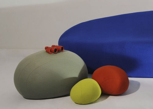 Original design pouf - COLORSTONES - SMARIN - fabric / round / modular