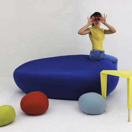 Modular upholstered bench - COLORSTONES - SMARIN - original design / fabric / commercial