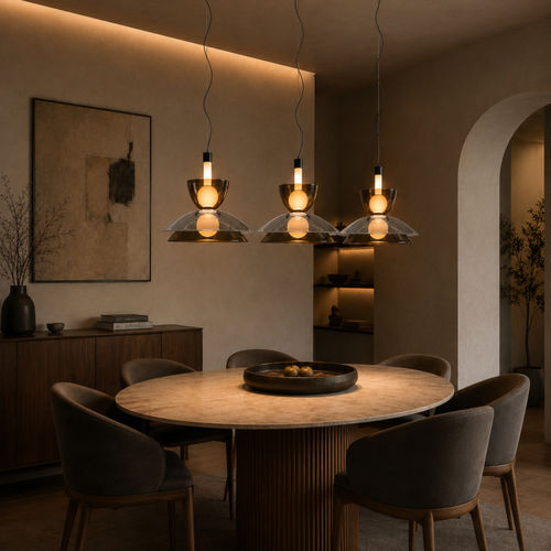 Pendant lamp - AUREA - PENTA - bronze / glass / contemporary