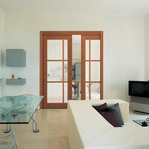 Interior door - Elite  - Nusco - wood veneer / swing / traditional