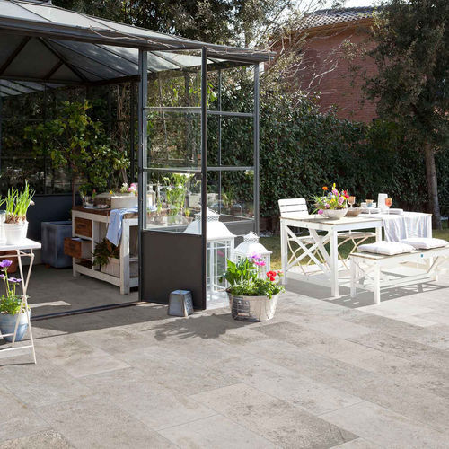 Porcelain stoneware flooring - Rosa Gres - outdoor / for step / for patio